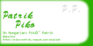 patrik piko business card